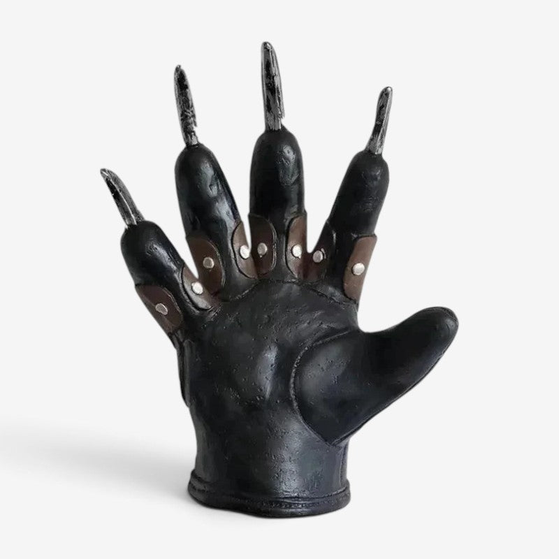 BurnShade – Halloween Horrormaske med Brændt Design Handske