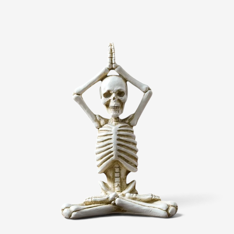 Skelton – Halloween Skeletfigur i Resin Hvid D