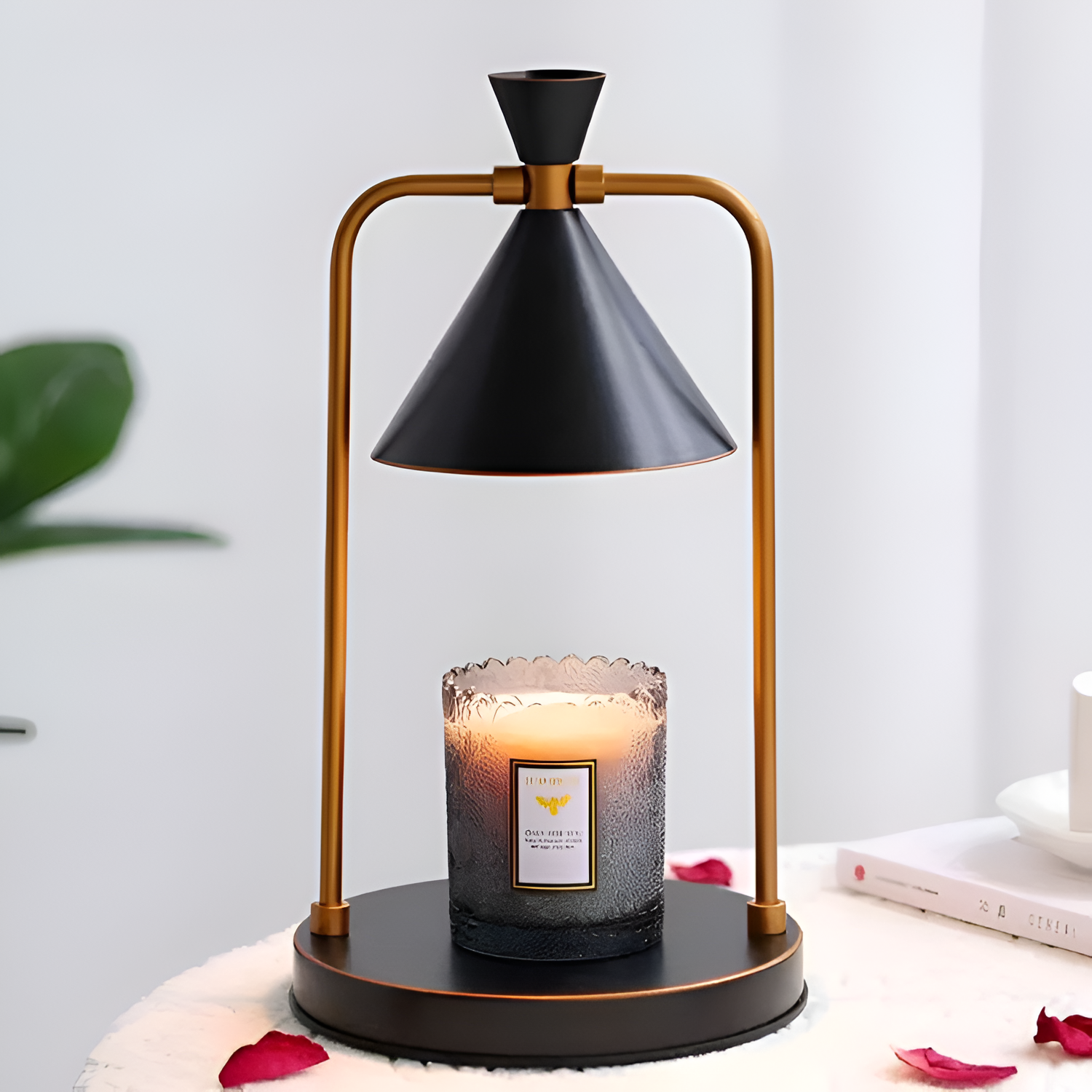 ForgeLight Bordlampe – Industrielt Design Onyx Messing