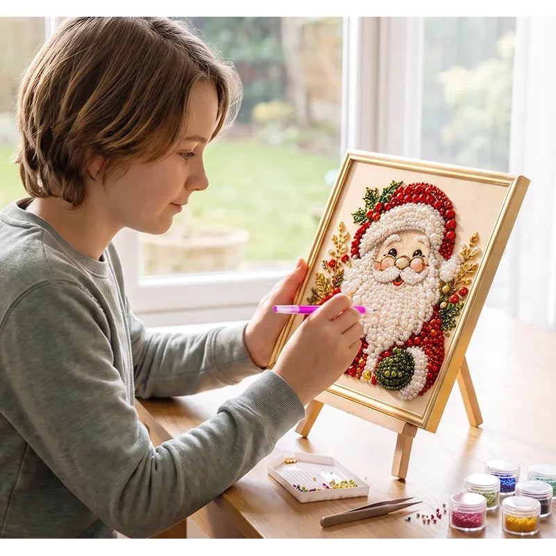 Diamond Painting Julemotiv - Kreativt Perlesæt på Lærred