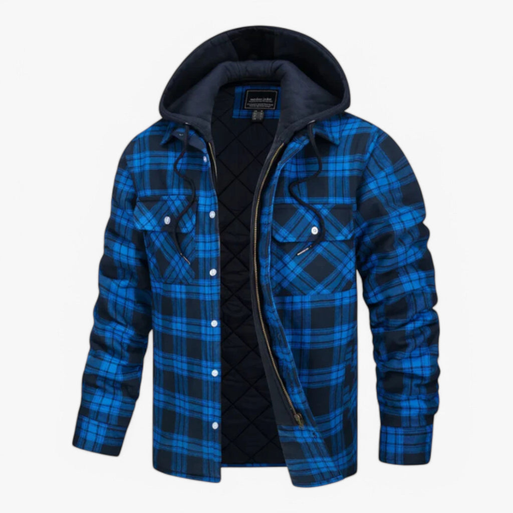 Oakridge – Herre Flannelskjorte med Hætte Blå