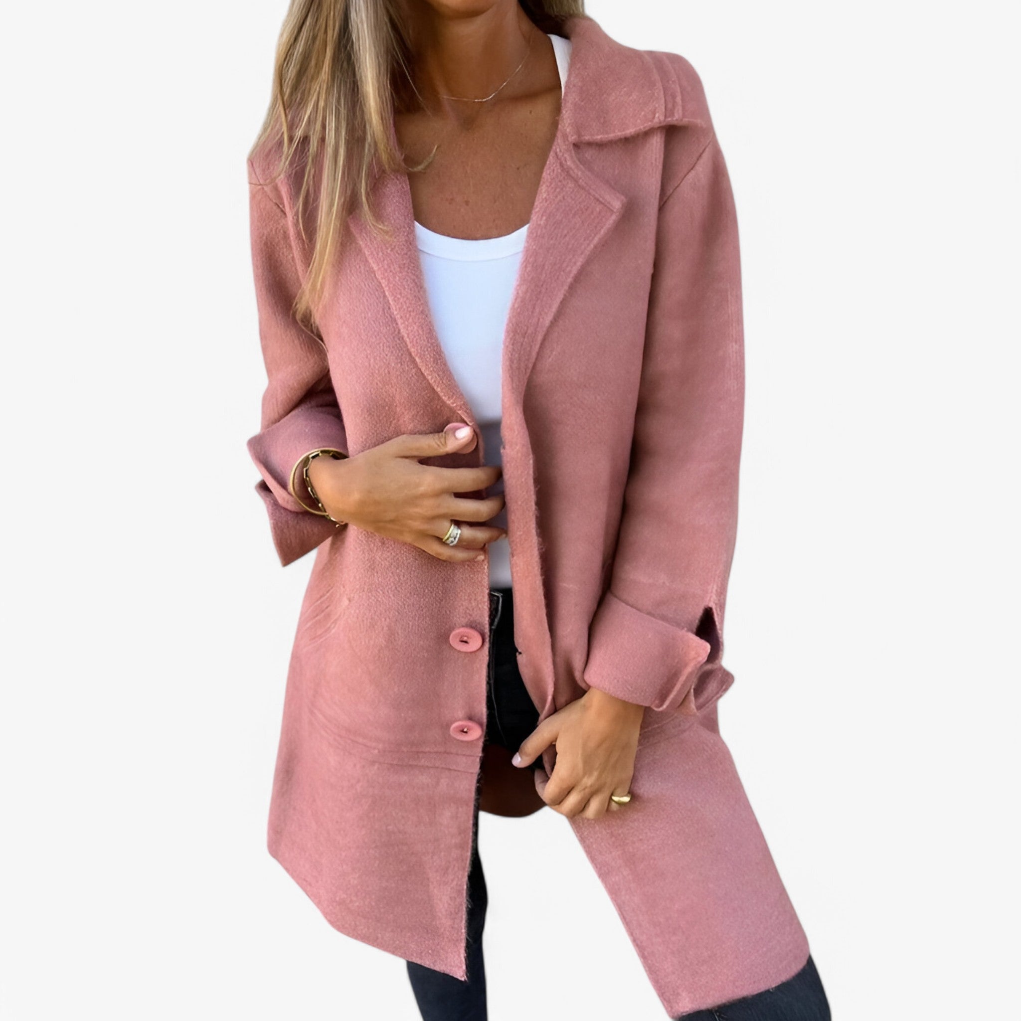 Veloria - Elegant Damejakke med Klassisk Design Grøn