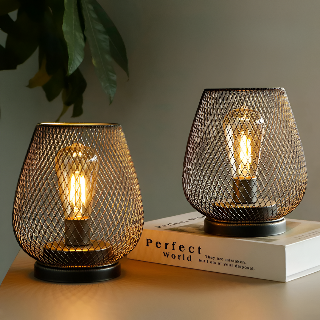 Trådløs Bordlampe i Industrielt Design – Genopladelig LED Lampe til Hjem og Kontor