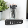 TimeGlow Vækkeur – Minimalistisk Digitalt Design Sort