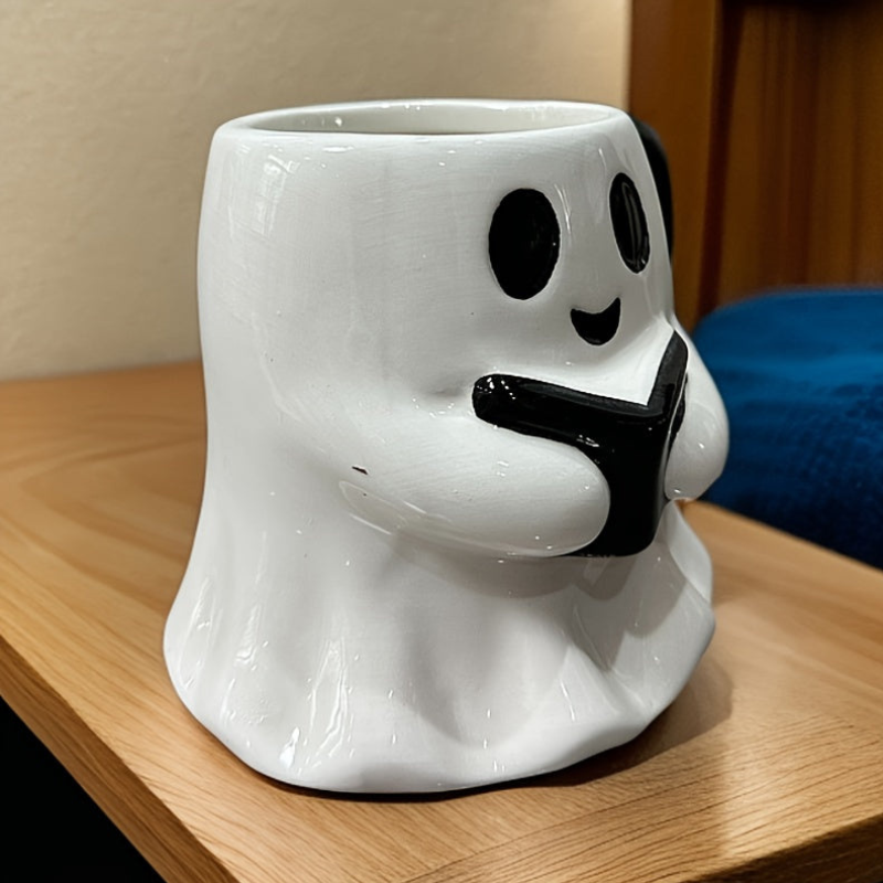 BooReads – Halloween Krus med Spøgelse og Bog