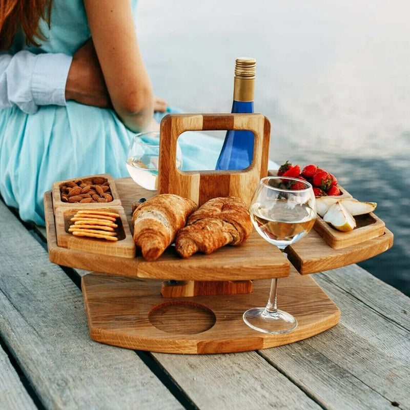 PicnicNest Vinbord – Bærbart Trædesign