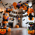 Spookora – Halloween Ballonsæt med Græskarmotiver