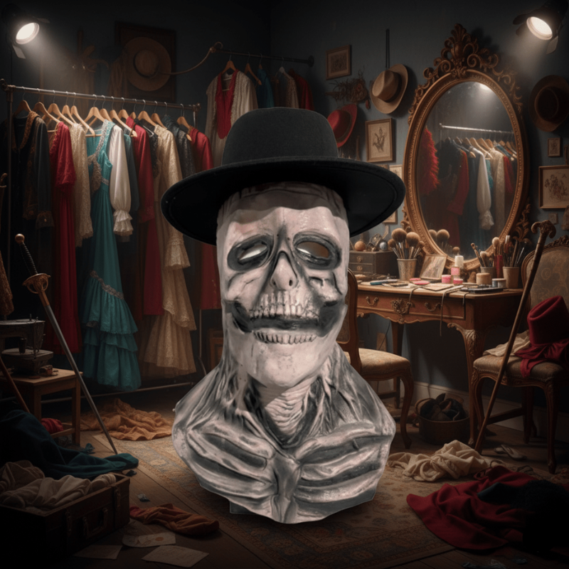 Mortavio – Halloween Skeletmaske med Hat