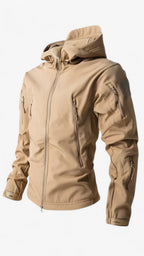 TerraVex - Herre Softshelljakke med Hætte Khaki