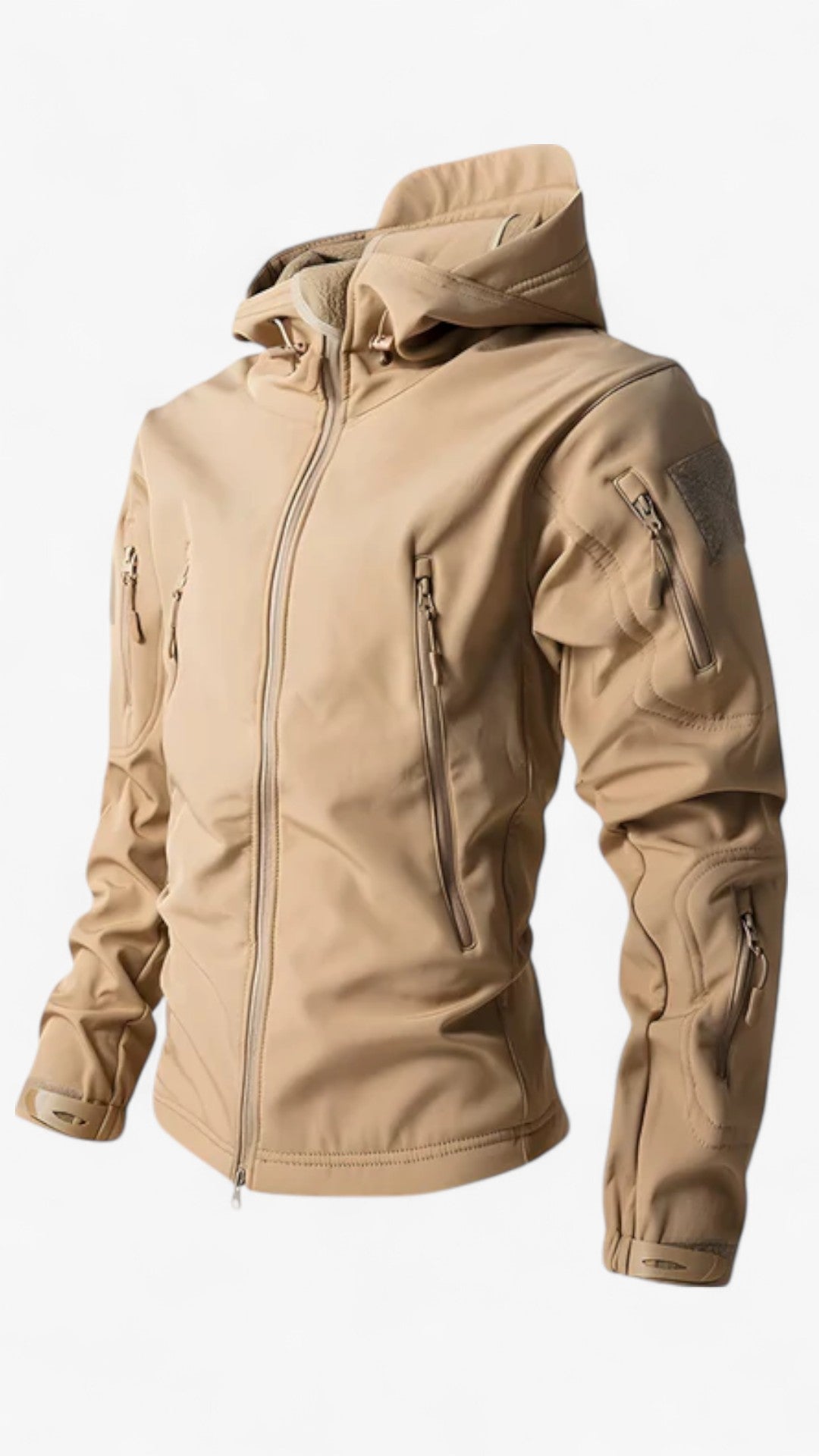TerraVex - Herre Softshelljakke med Hætte Khaki
