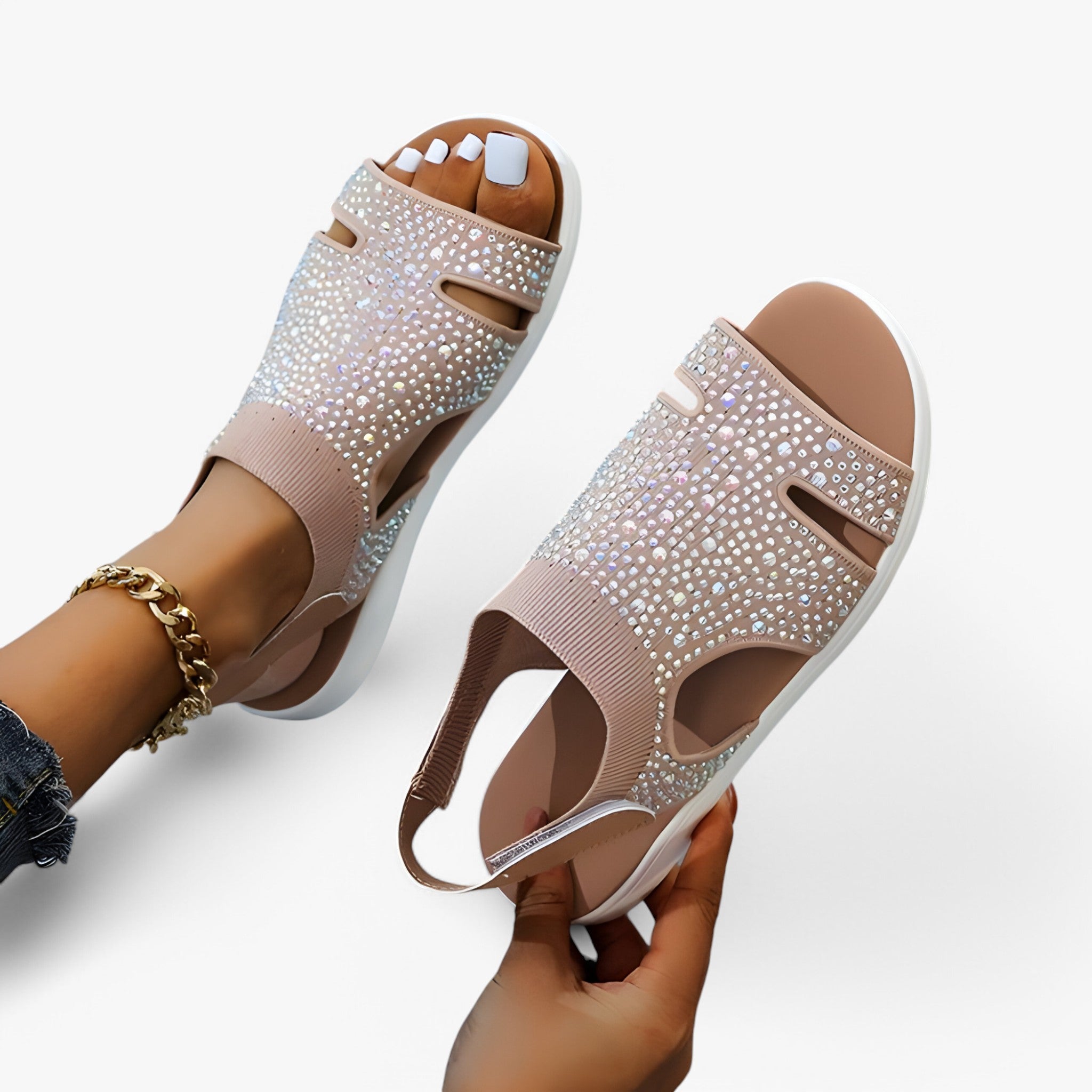 Elowen - Dame Sandaler med Justerbare Remme