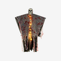 Halloween Hængende Skull Spøgelses Dekoration Sort Med Lys