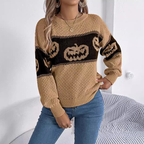 Pumpkina – Dame Halloween Sweater med Græskarmotiv