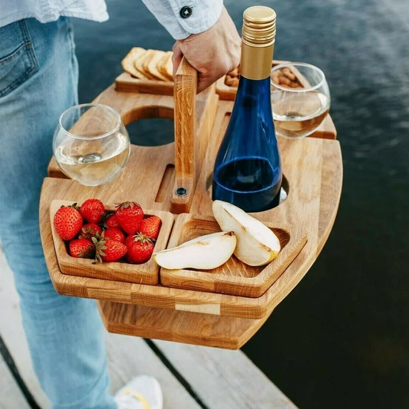 PicnicNest Vinbord – Bærbart Trædesign