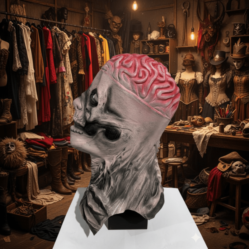 Mortavio – Halloween Skeletmaske med Hat