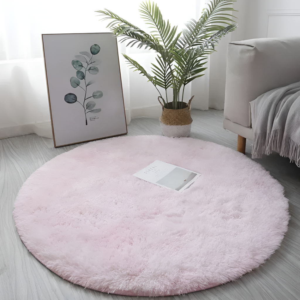 SoftCircle Gulvtæppe – Rundt Plysdesign