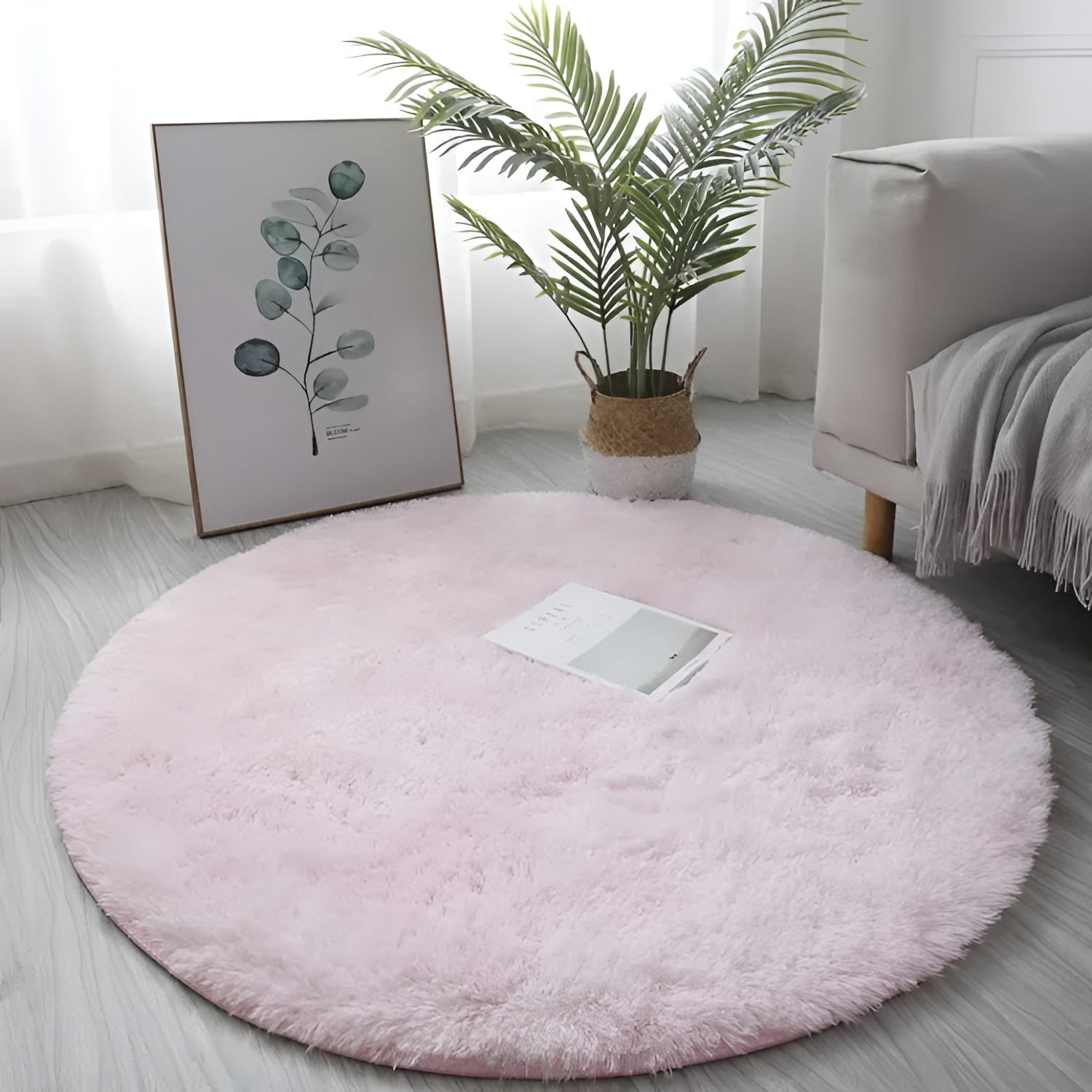 SoftCircle Gulvtæppe – Rundt Plysdesign