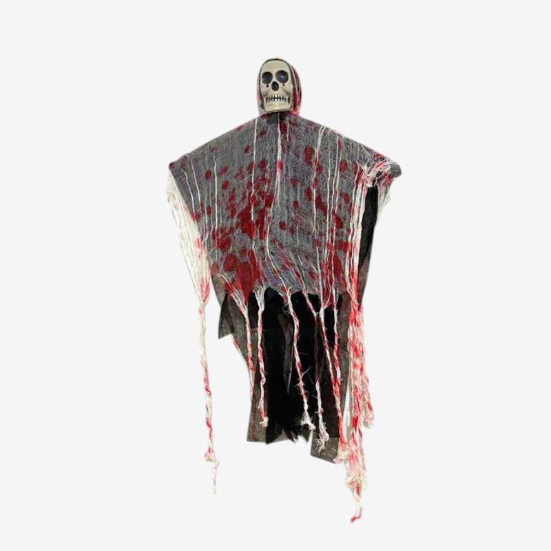 Halloween Hængende Skull Spøgelses Dekoration Sort Uden Lys