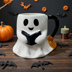 BooReads – Halloween Krus med Spøgelse og Bog
