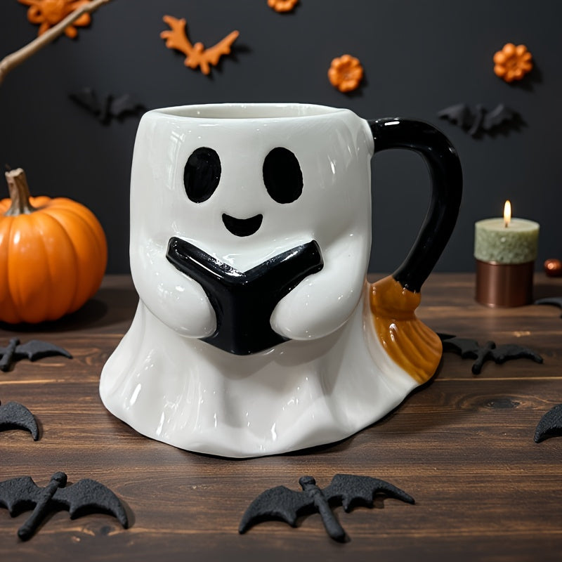 BooReads – Halloween Krus med Spøgelse og Bog