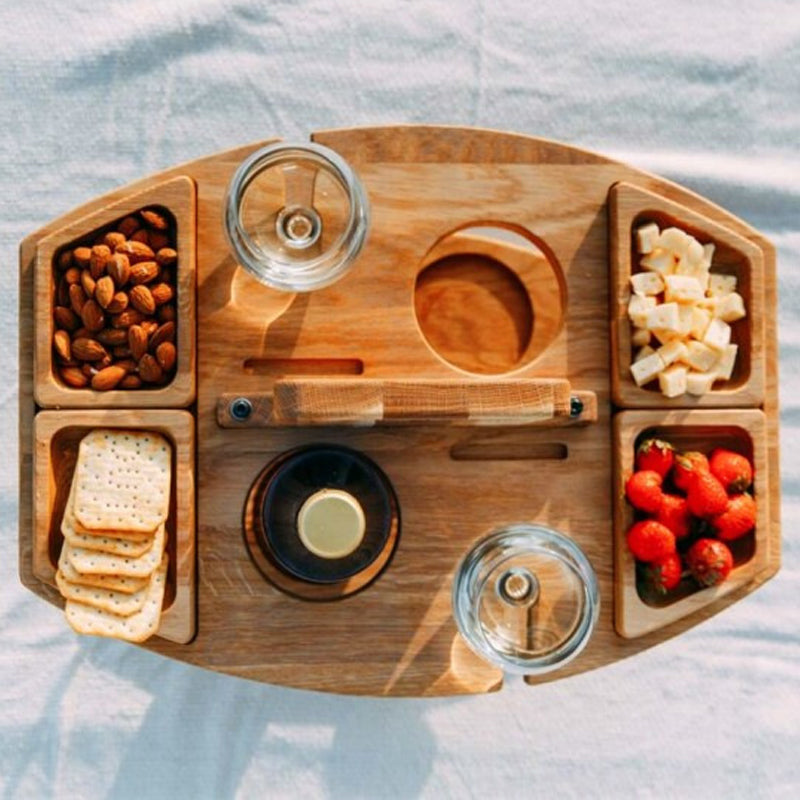 PicnicNest Vinbord – Bærbart Trædesign