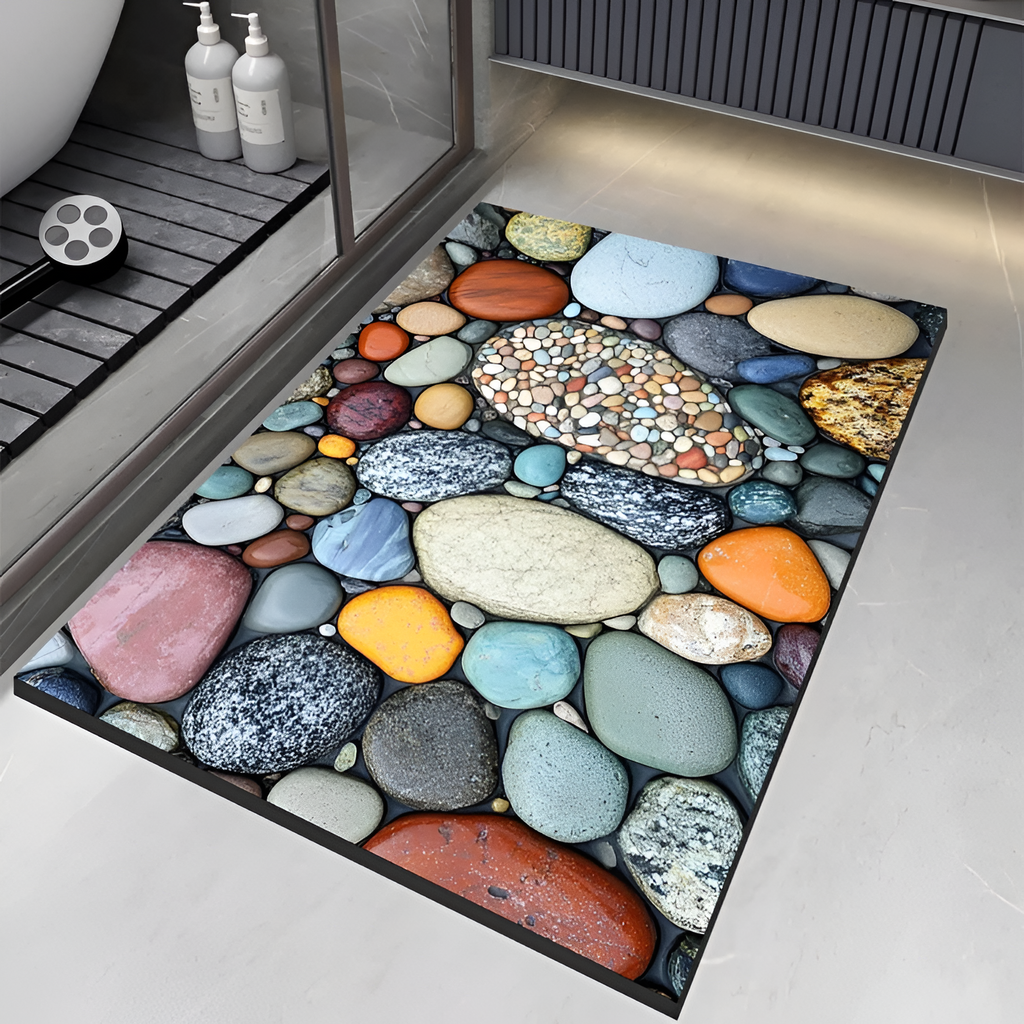 StoneSoft Bademåtte – Moderne Design til Badeværelset