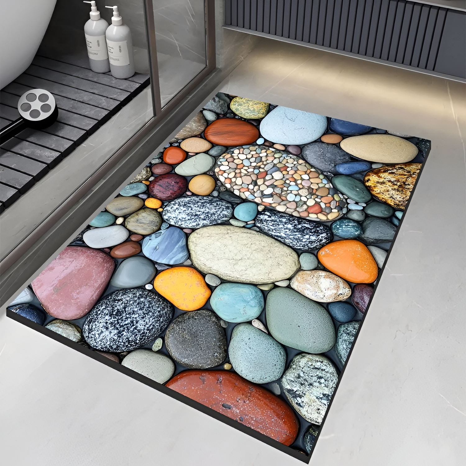 StoneSoft Bademåtte – Moderne Design til Badeværelset