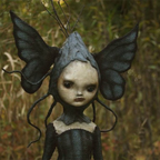 Malvora – Gothisk Halloween Heksefigur med Stok