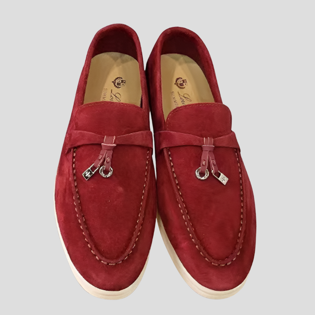 Slip-On Loafers til Dame - Enkel Pasform til Hverdagsbrug Rød