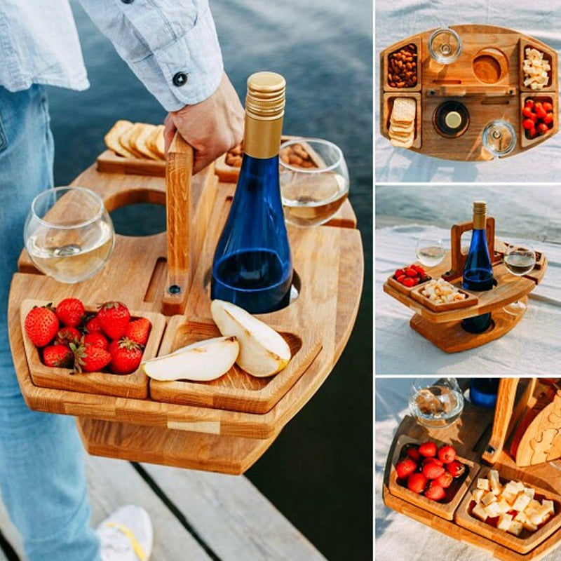 PicnicNest Vinbord – Bærbart Trædesign