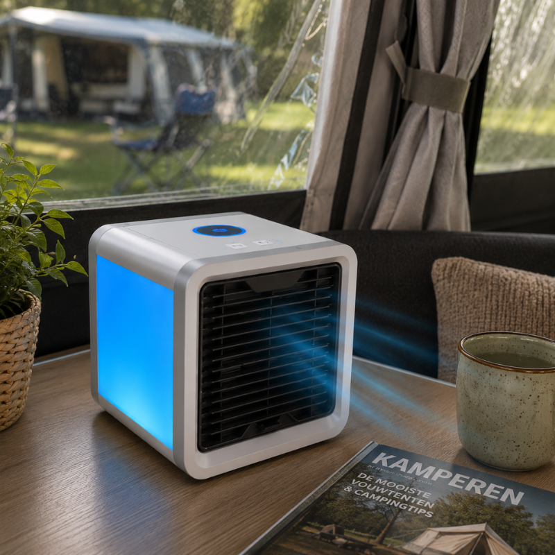 AirMist Bordluftkøler – Med Luftfugter og LED-Lys