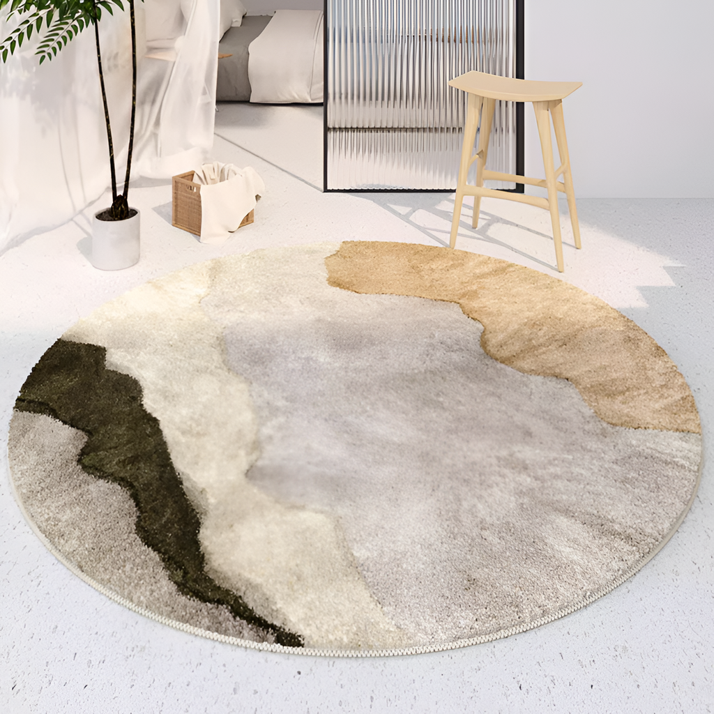 TerraLoop Tæppe – Moderne Abstrakt Design Sahara-blanding