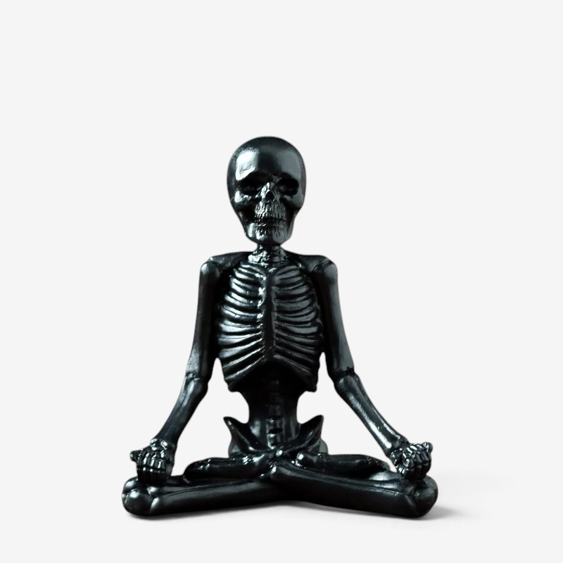Skelton – Halloween Skeletfigur i Resin Sort Yoga