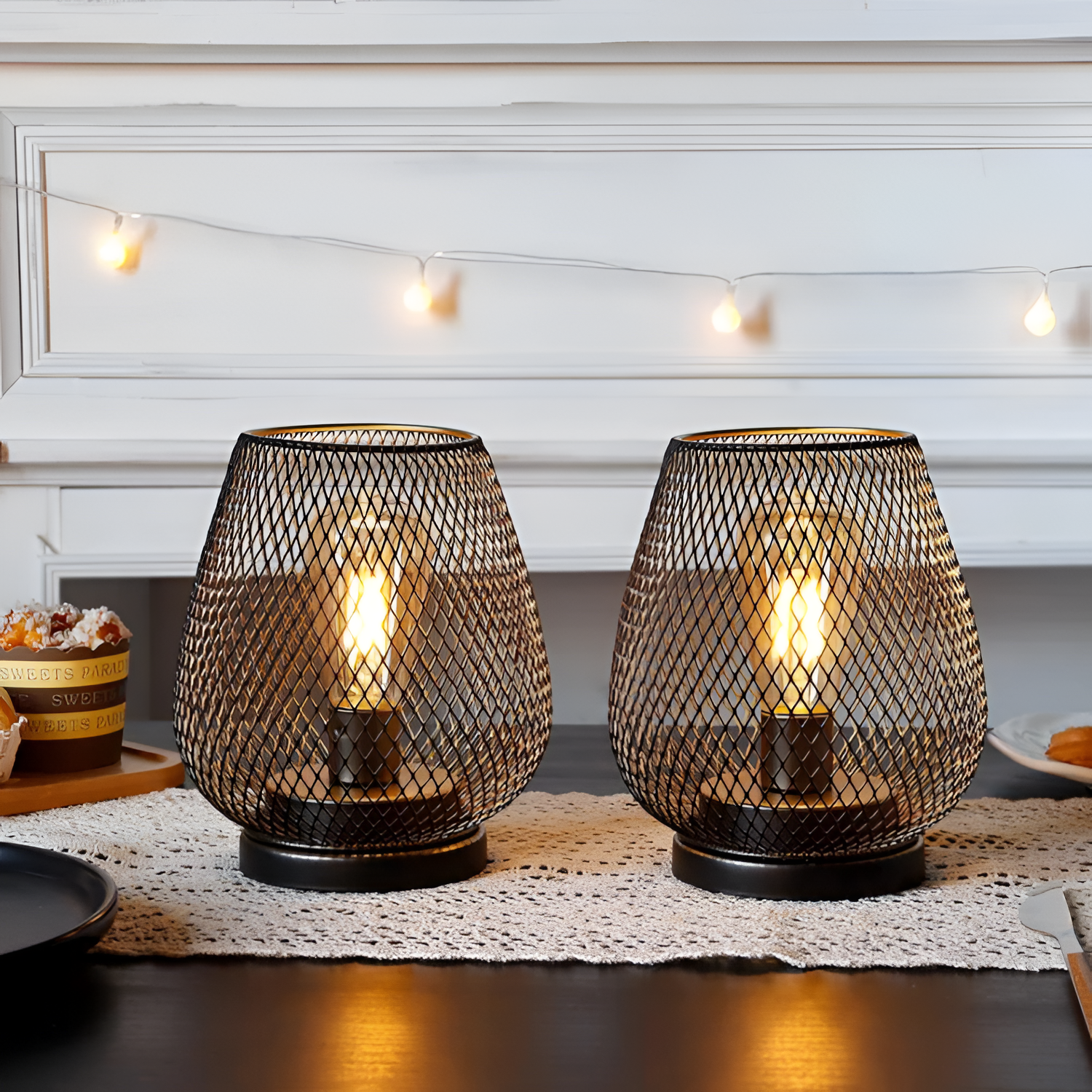 Trådløs Bordlampe i Industrielt Design – Genopladelig LED Lampe til Hjem og Kontor