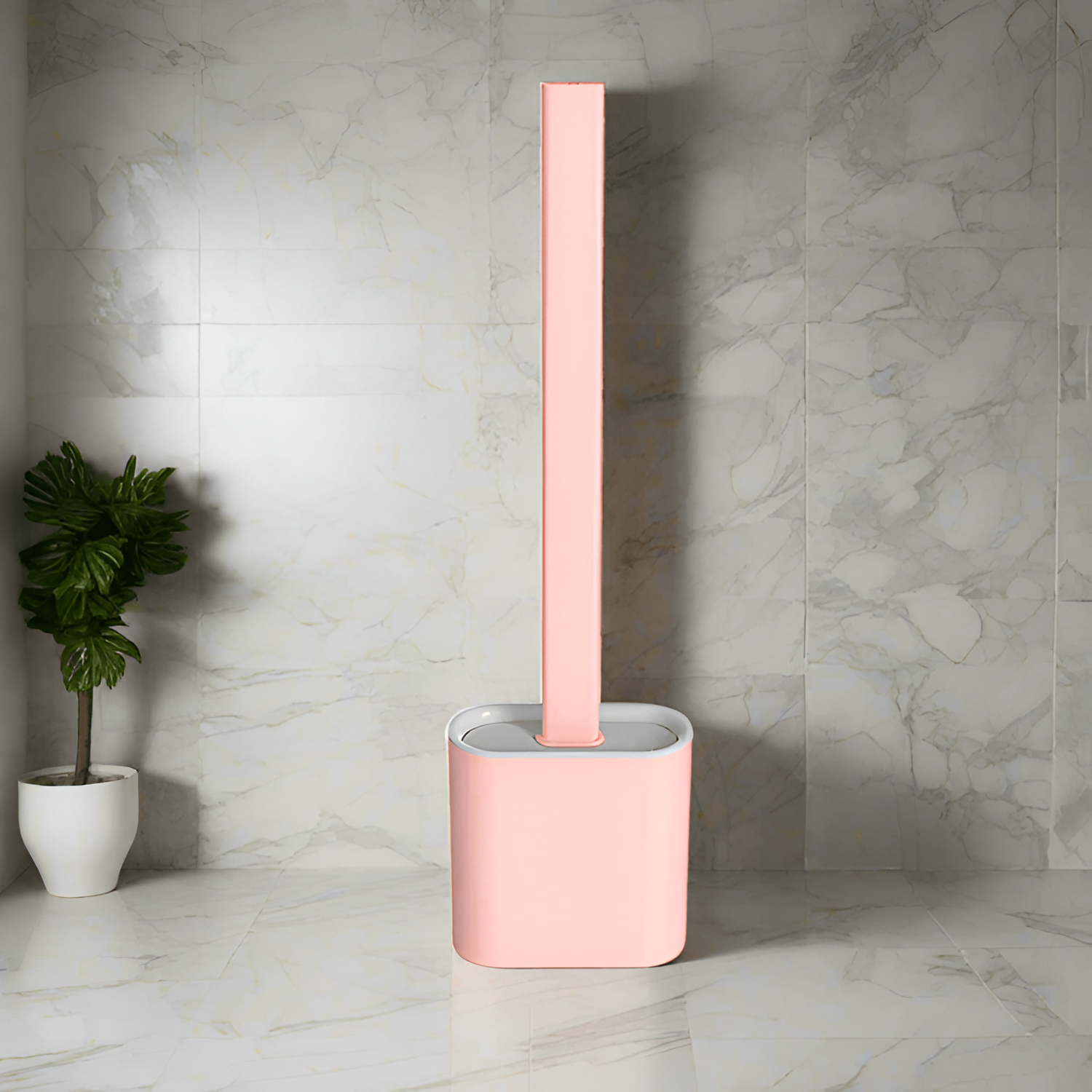 PureClean Toiletbørste – Stilrent Design Rosa