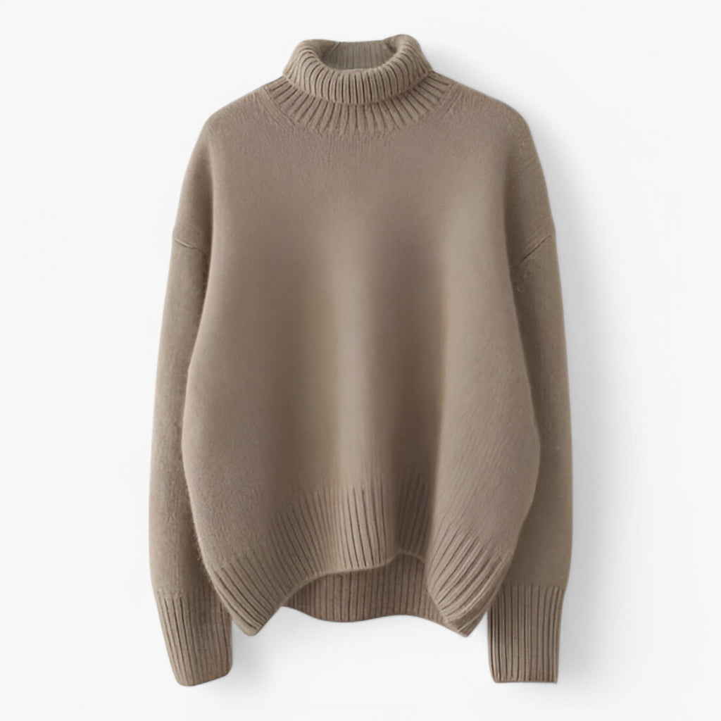 Éloria - Elegant Dame Striktrøje med Rund Hals