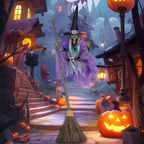 Witchara – Flyvende Halloween Heks med Lyd