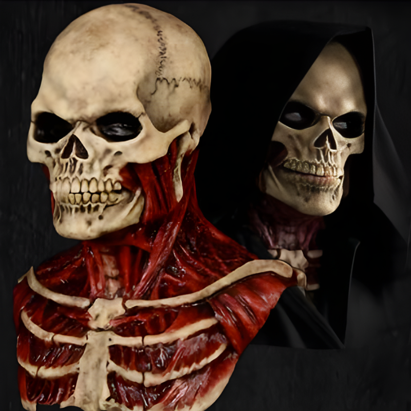 Grimveil – Halloween Skeletmaske til Kostume