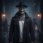 Mortavio – Halloween Skeletmaske med Hat
