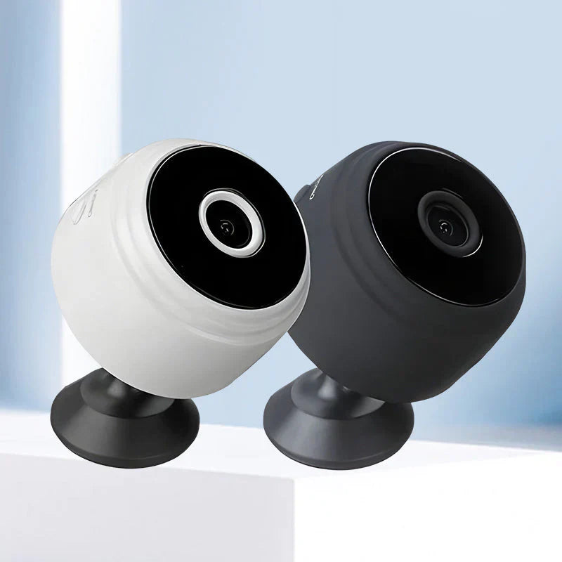VisionMini WiFi-Kamera – Kompakt Magnetisk Design Sort + Hvid