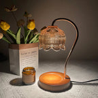 CrystalGlow Bordlampe – Elegant Glasdesign