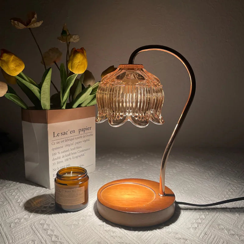 CrystalGlow Bordlampe – Elegant Glasdesign
