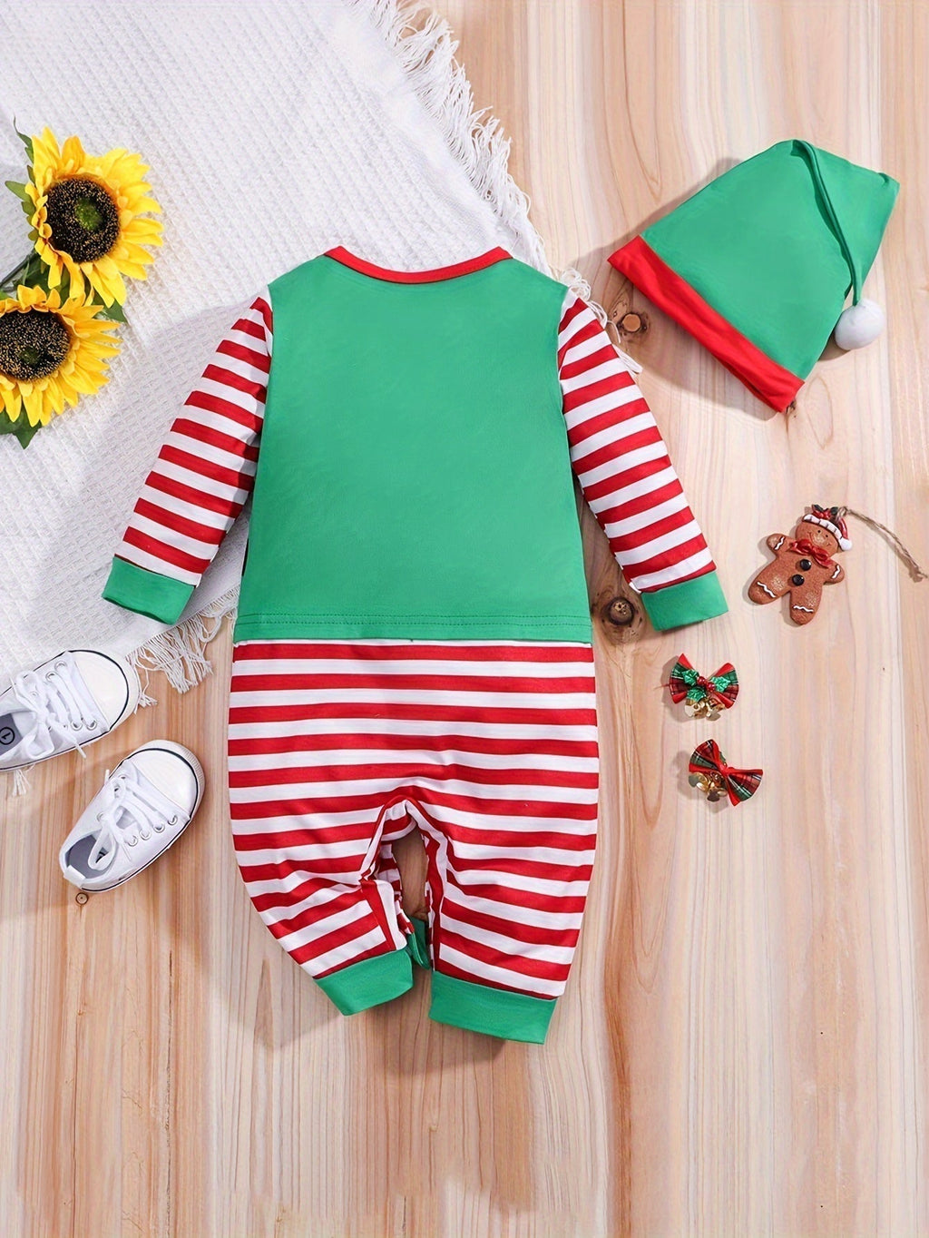 Elvina – Baby Elf Romper med Matchende Hat