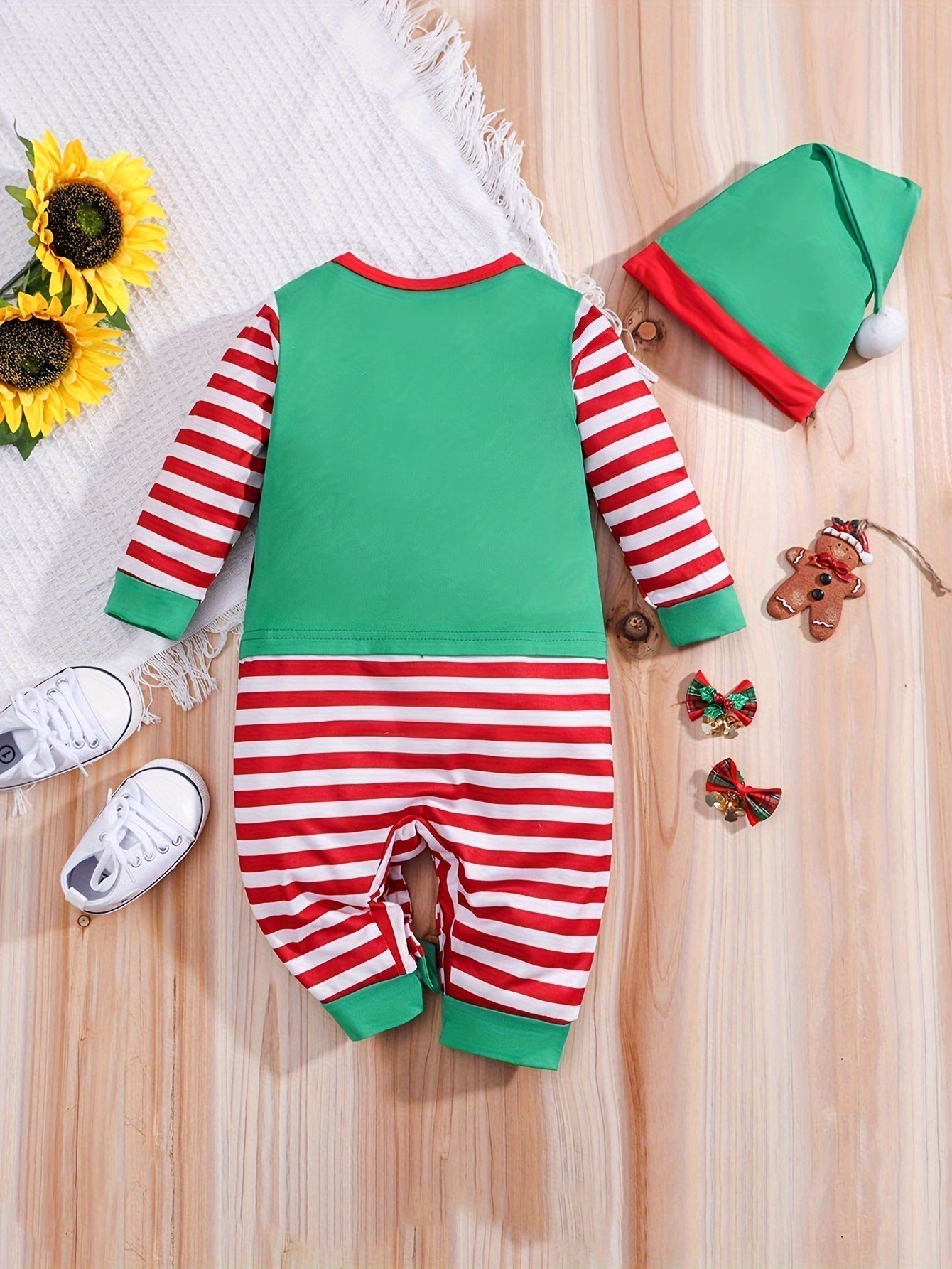 Elvina – Baby Elf Romper med Matchende Hat