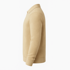 Valmont – Textureret Herre Striktrøje med Kvart Lynlås