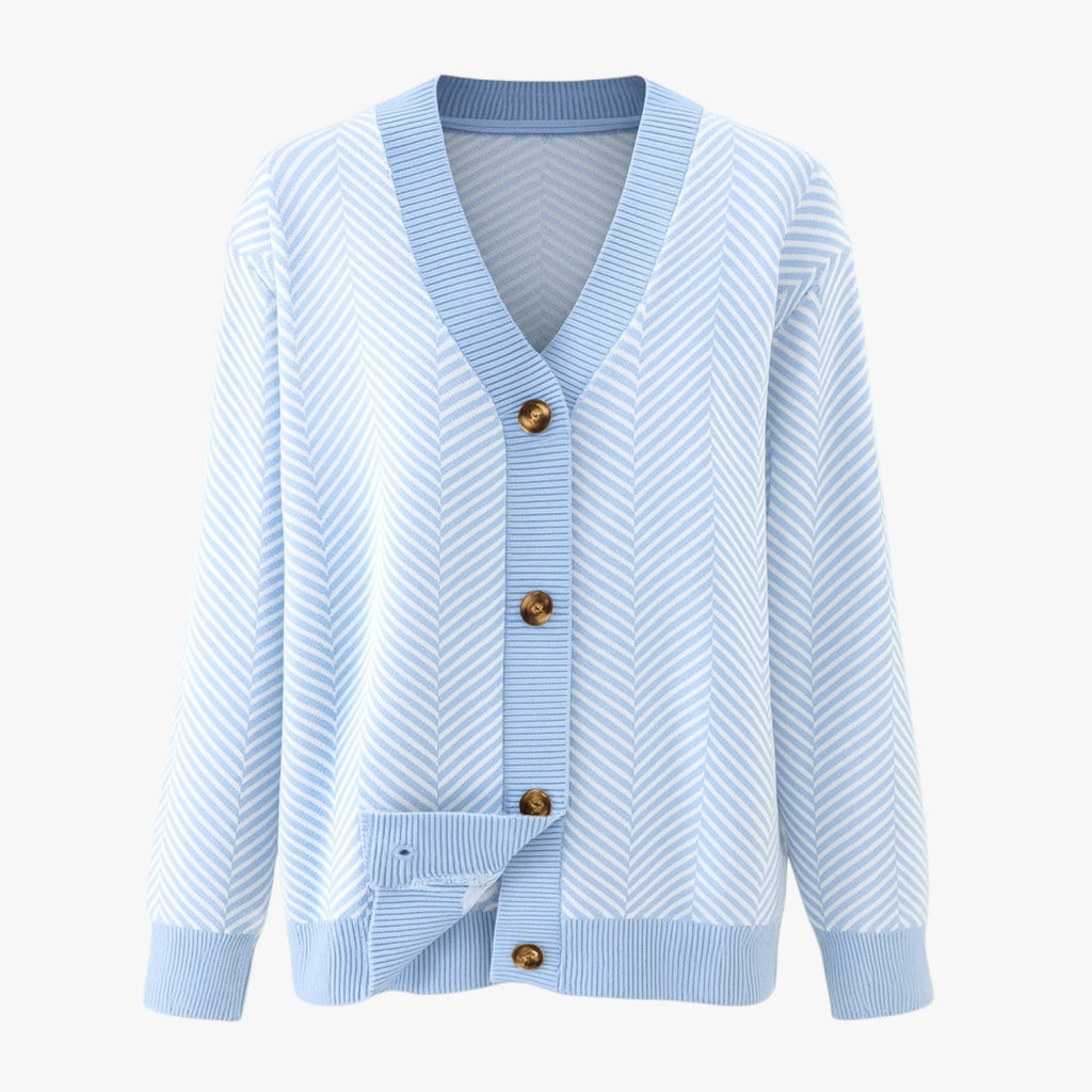 Amélie – Elegant Dame Cardigan med V-Hals