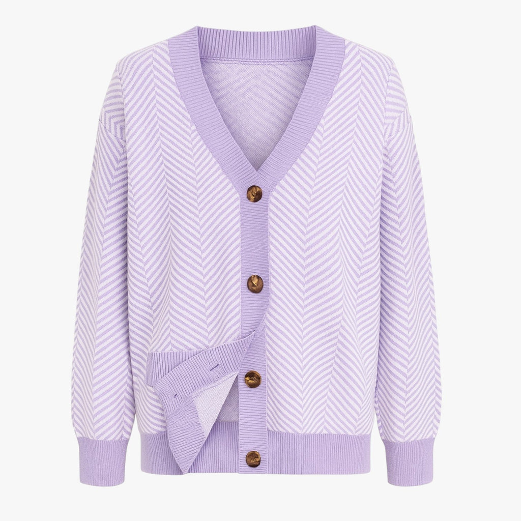 Amélie – Elegant Dame Cardigan med V-Hals