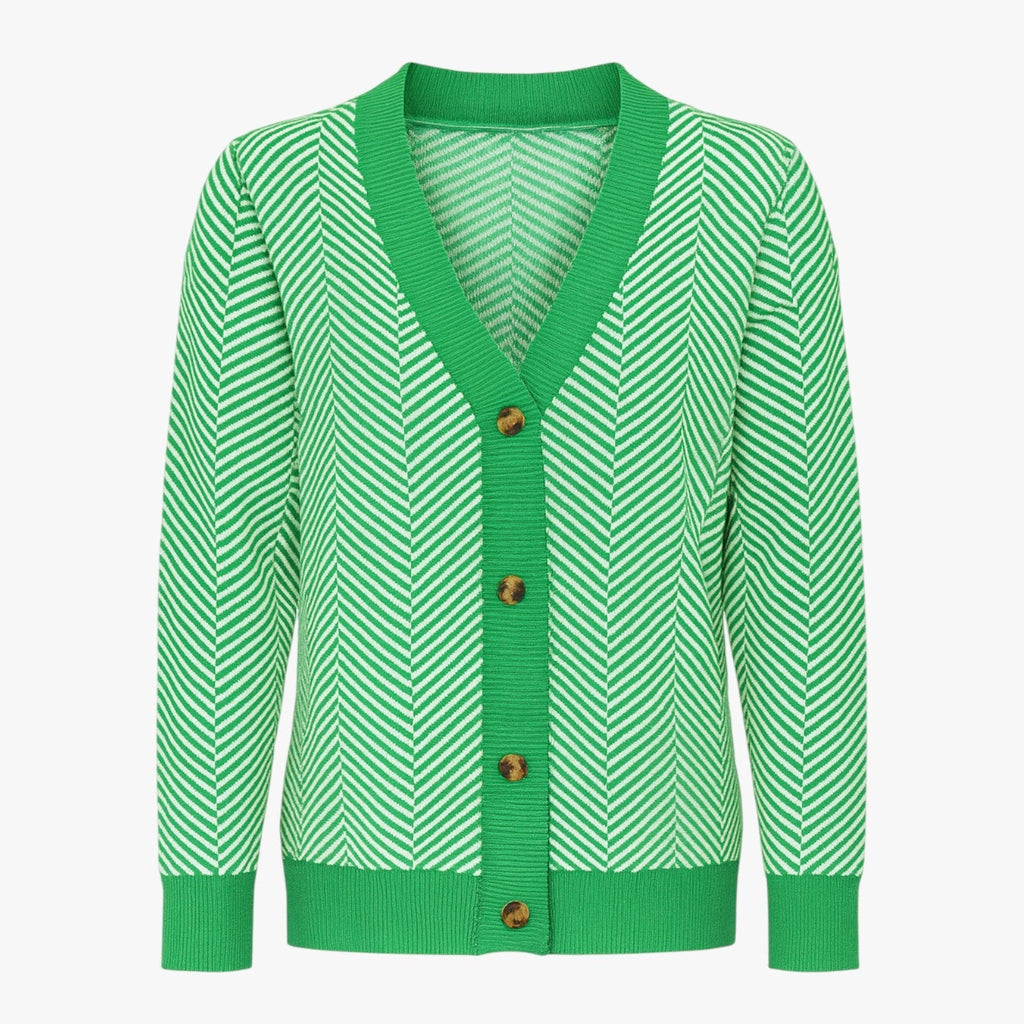 Amélie – Elegant Dame Cardigan med V-Hals