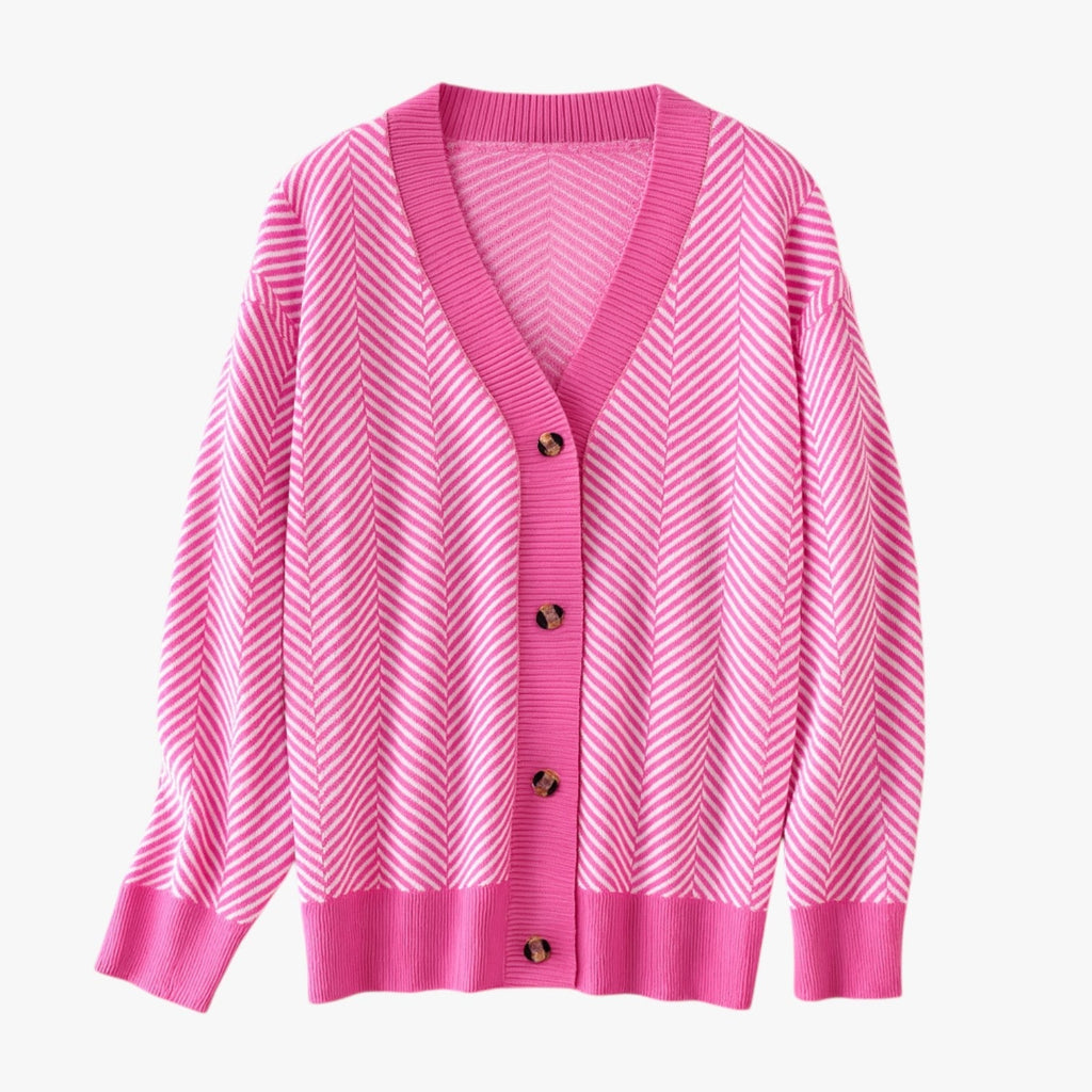 Amélie – Elegant Dame Cardigan med V-Hals