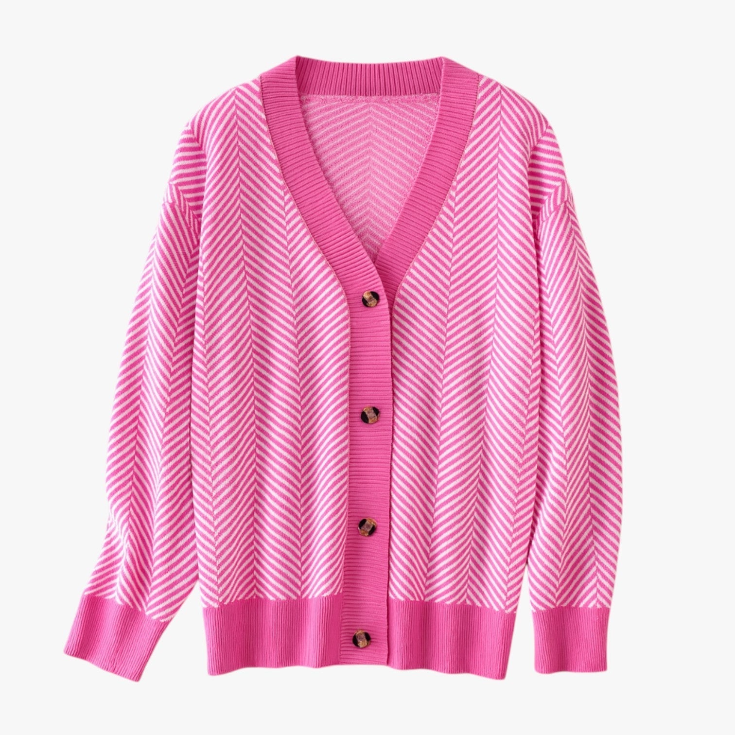 Amélie – Elegant Dame Cardigan med V-Hals